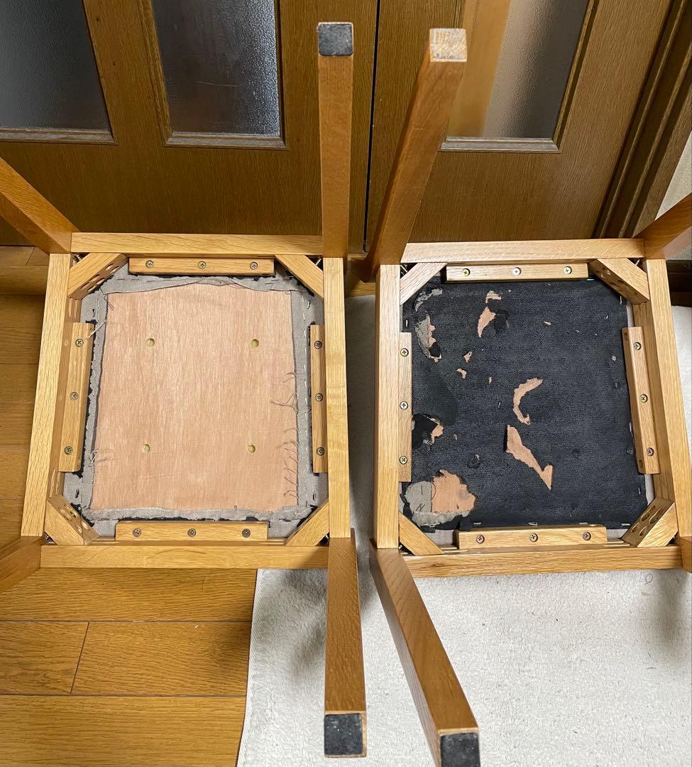 無印良品　オーク材　ダイニングチェア　2脚セット