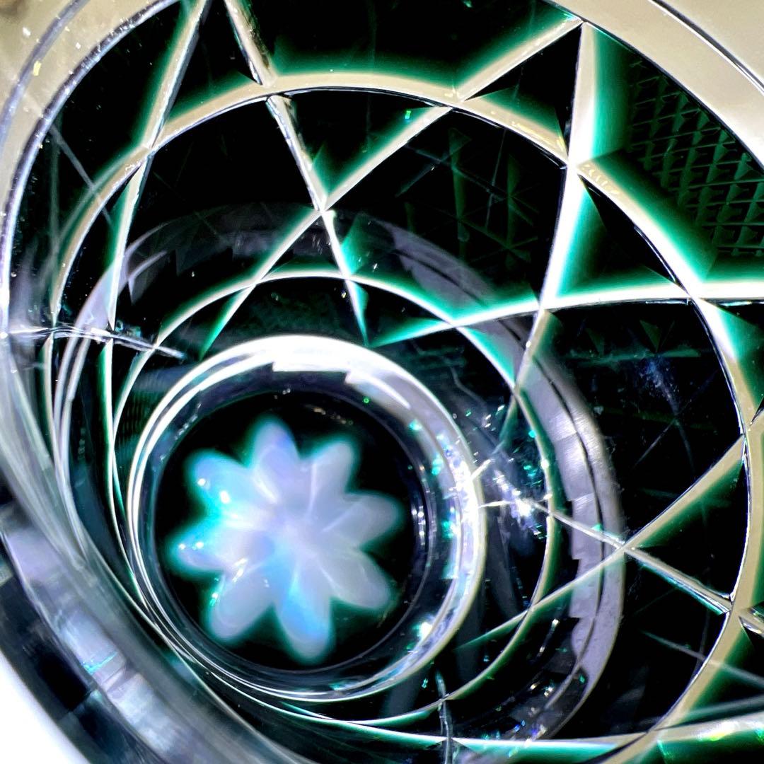 島津磯斉　薩摩切子オールドファッションタンブラー　共箱　東Y7-1203☆1F