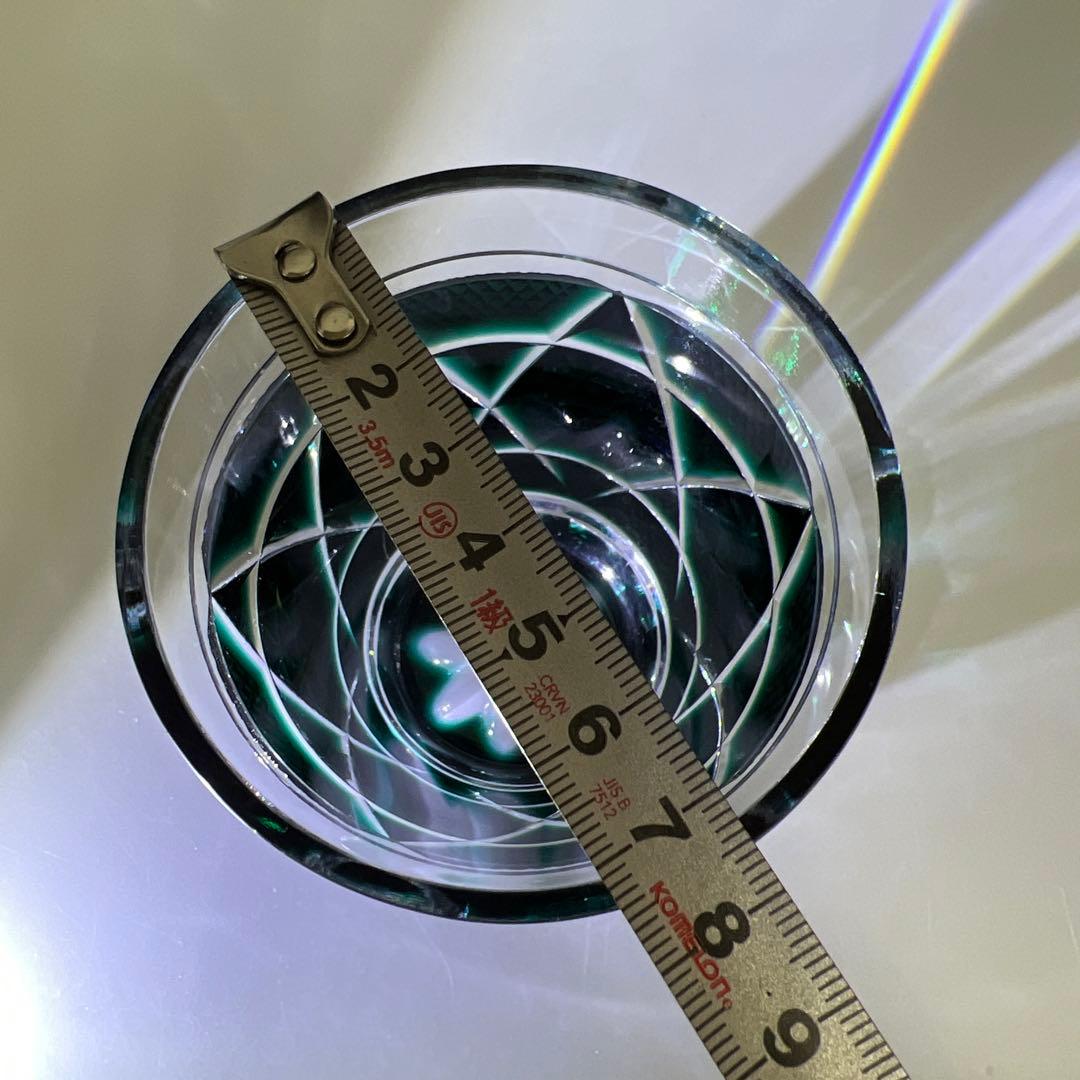 島津磯斉　薩摩切子オールドファッションタンブラー　共箱　東Y7-1203☆1F