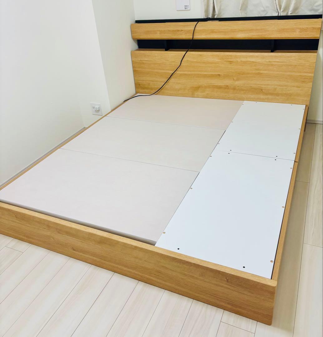 【naiya】ニトリ クイーン ベッドフレーム(キエンザ LBR )