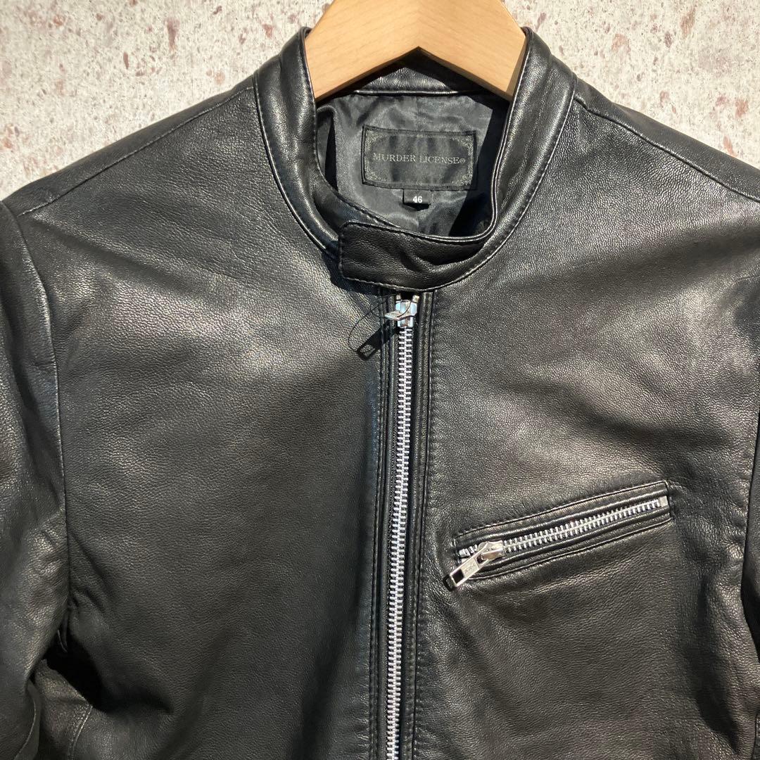 MURDER LICENSE ラムレザーライダース Y2K ブラック