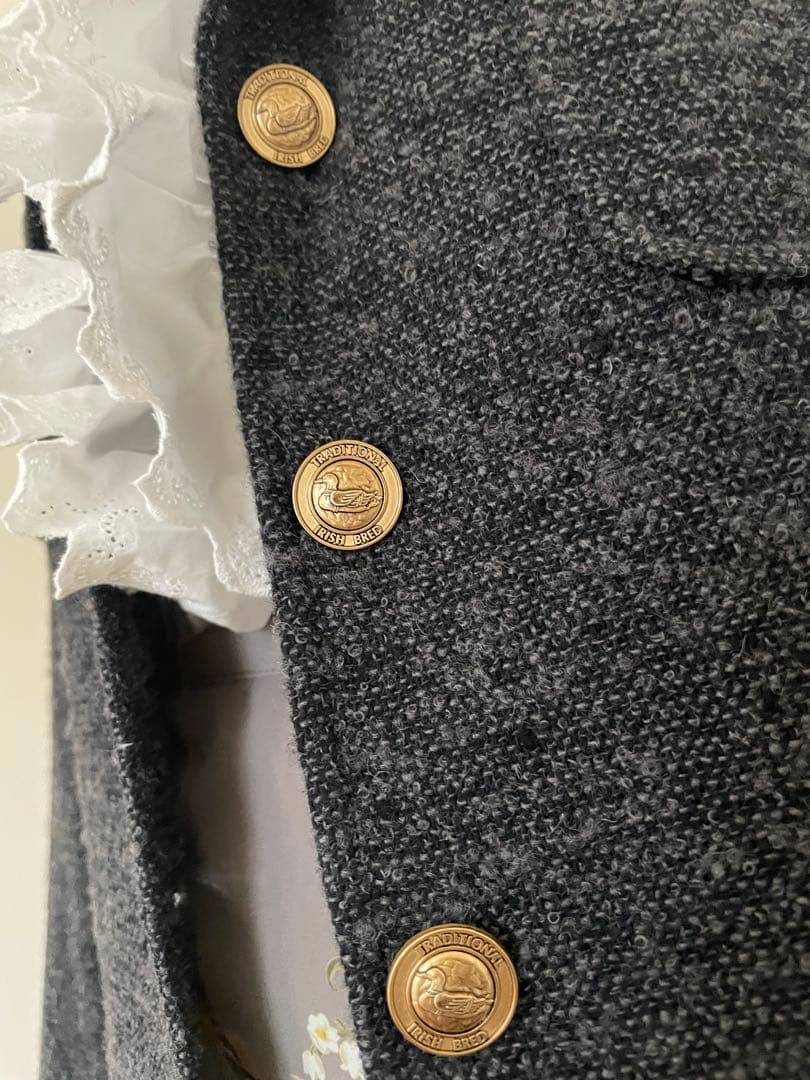 【ピンクハウス】ツイードウールロングジャケット