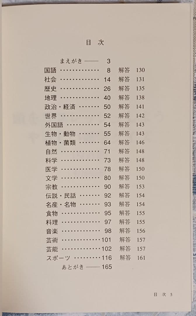 『やさしい雑学クイズ 1500問』　絶版　クイズ問題集　1998年発行