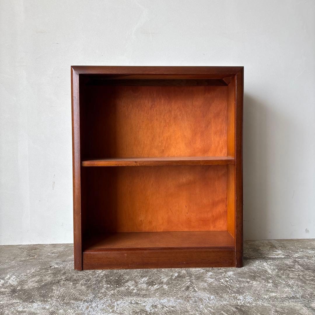 古い本棚　木箱　2段　古道具　アンティーク　収納棚　仕切り棚