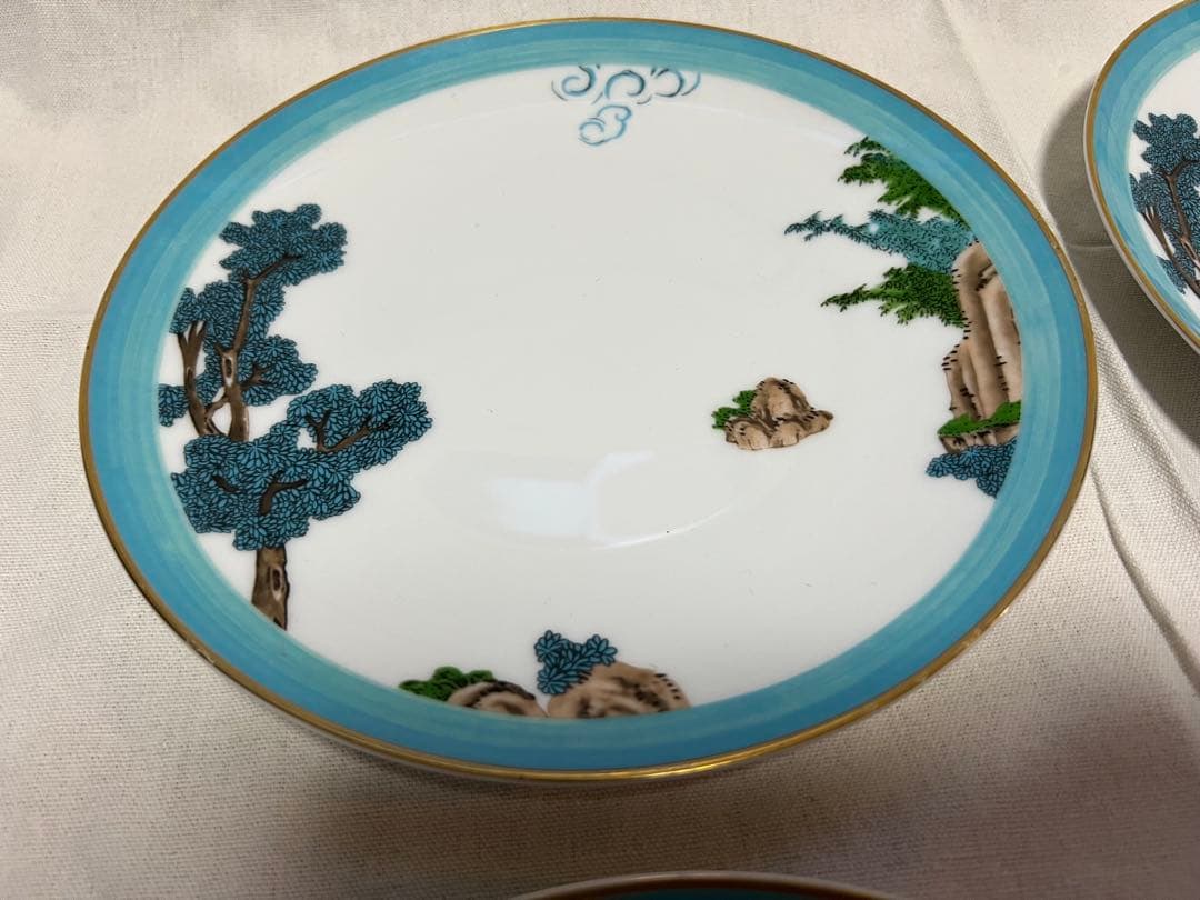 美品RAYNAUDレイノー ジャルダンセレステ プレート4枚セットF49