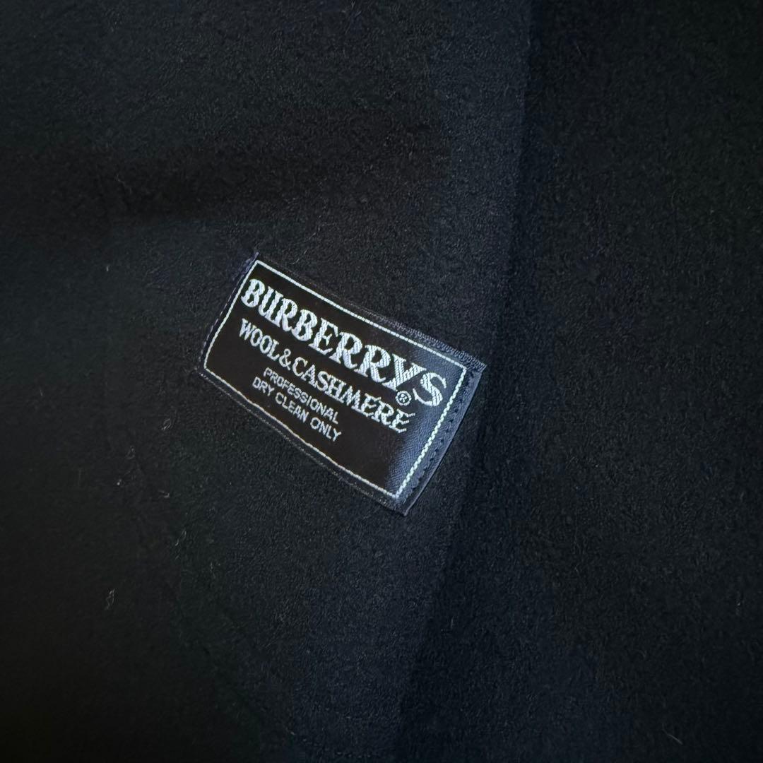 Burberrys ステンカラーコート カシミア混 ビンテージ ブラック 11号