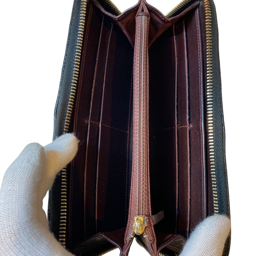 【CHANEL】長財布　マトラッセ　キャビアスキン　ラウンドファスナー