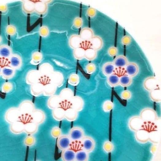 新品　九谷焼　縁起豆皿　梅