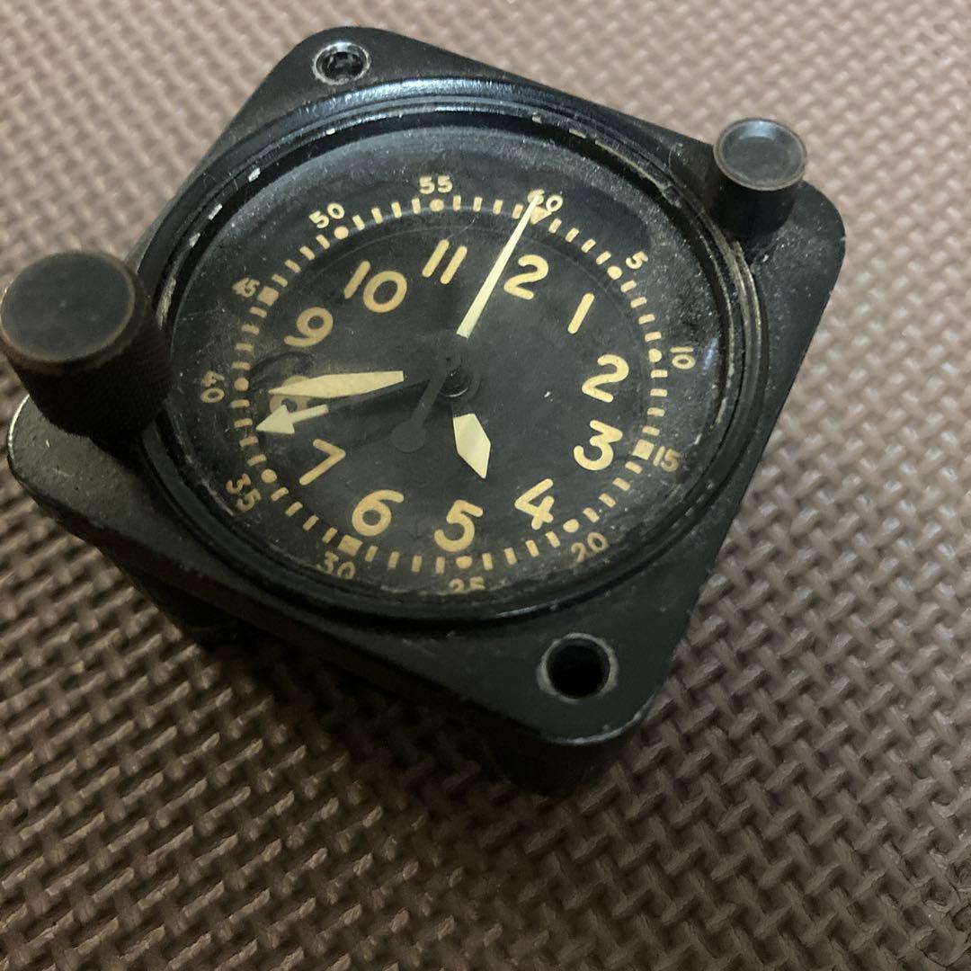 米国用航空機コックピットクロックウォルサム手巻き稼働中
