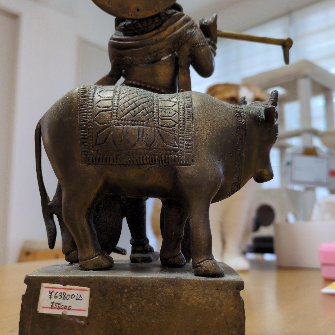 銅置物　お洒落なアジアン仏像？　28cm