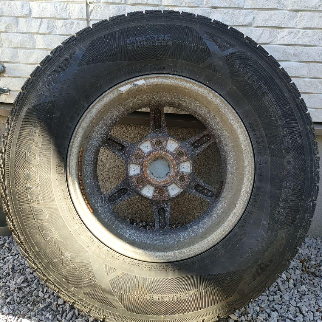 引取限定 DUNLOP スタッドレスタイヤ ホイール付き 265/70R16