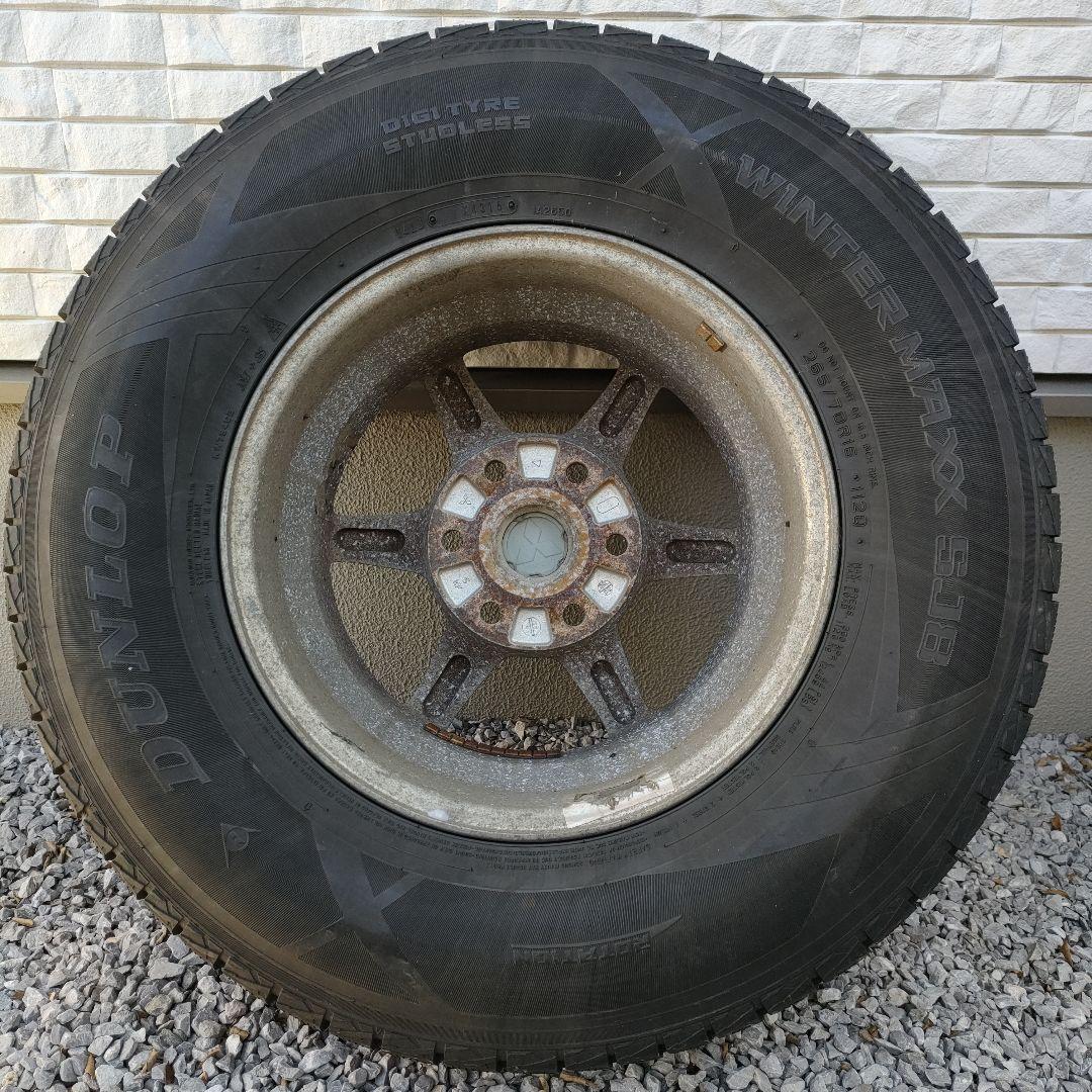 引取限定 DUNLOP スタッドレスタイヤ ホイール付き 265/70R16