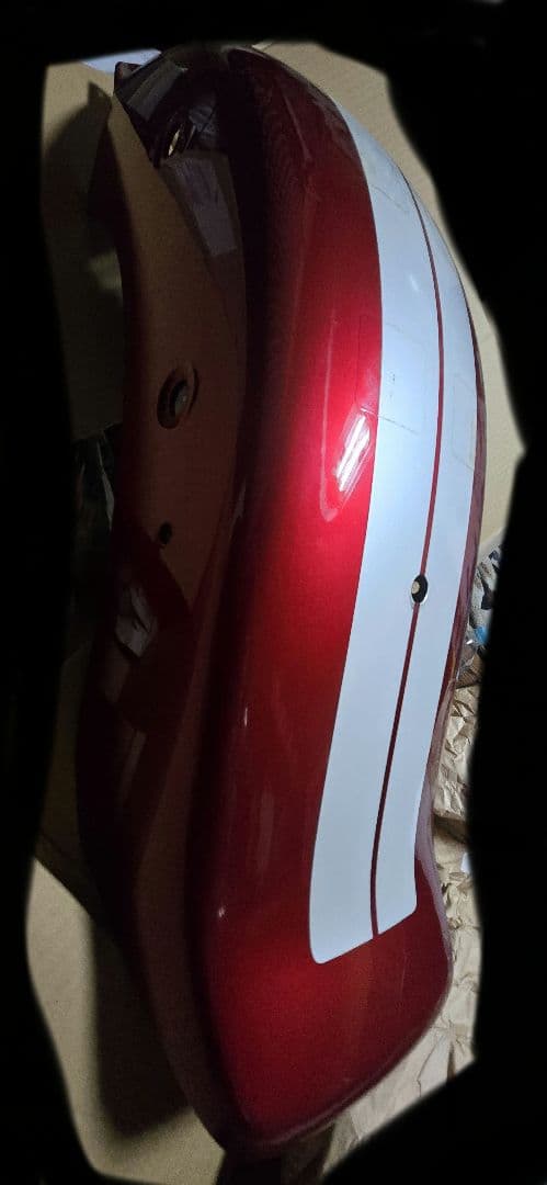 ドラッグスター400 タンク フェンダー セット レッド ホワイトストライプ