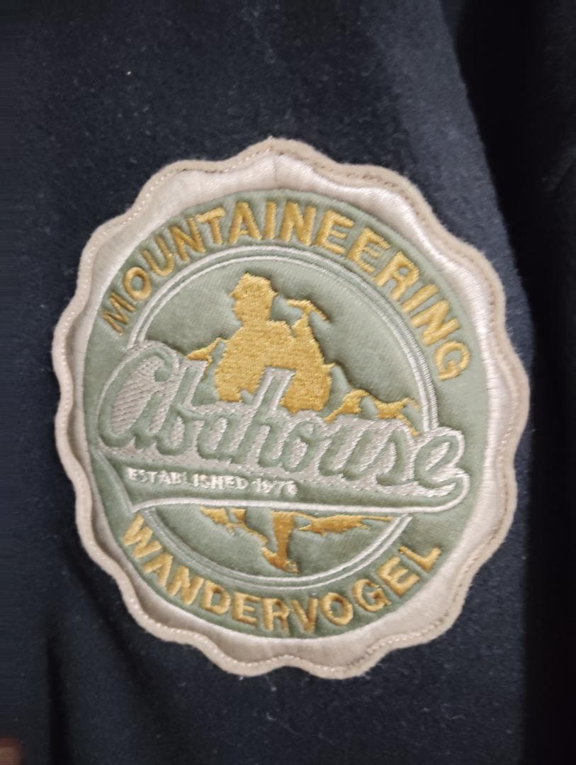 送料込み★ABAHOUSEアバハウス　袖革　スタジャンブラック良好sizeL相当