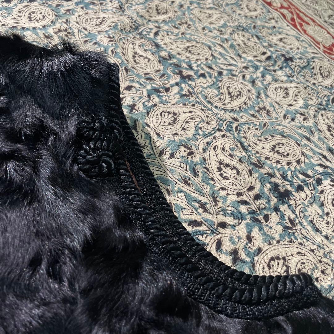 60’s カラクール 毛皮 リアルファー ベスト ビンテージ ブラック 50's