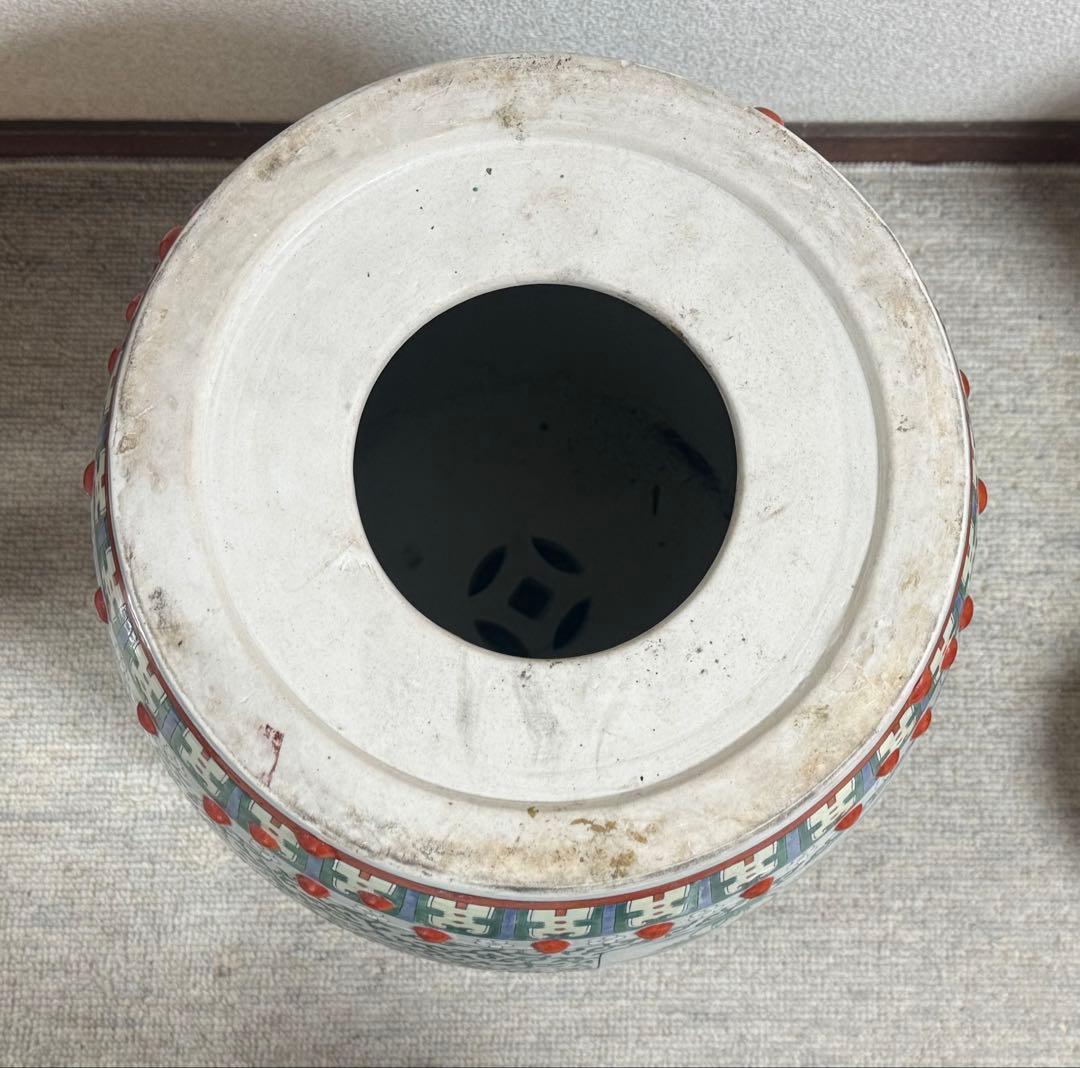 中国　粉彩人物圖　墩② 送料込み260206