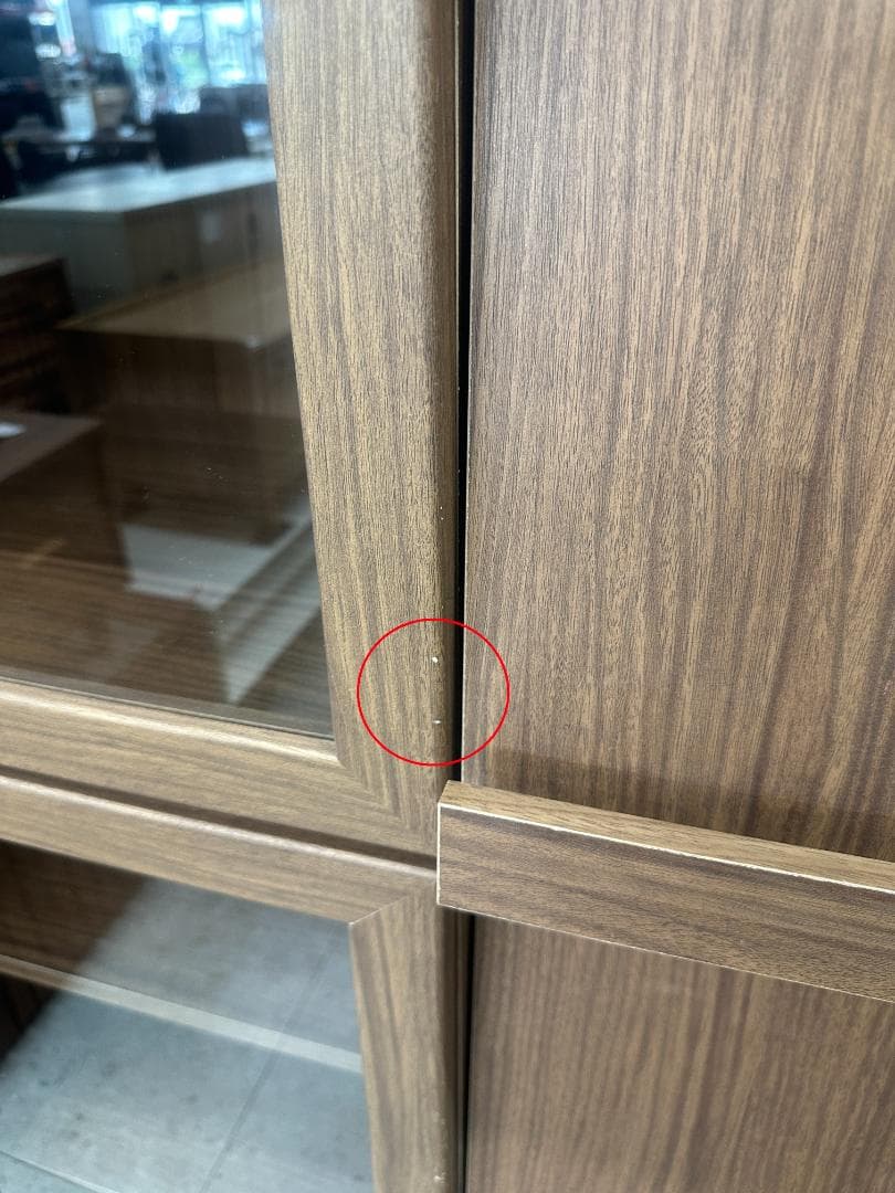 ニトリ　フラップ扉本棚　キャビネット　ビブリオGD80 MBR　ブラウン