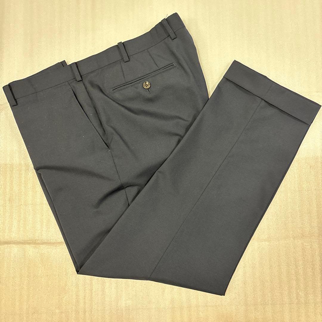 美品✨大きいサイズ 約BE7 ダークネイビー無地 オーダー セットアップスーツ