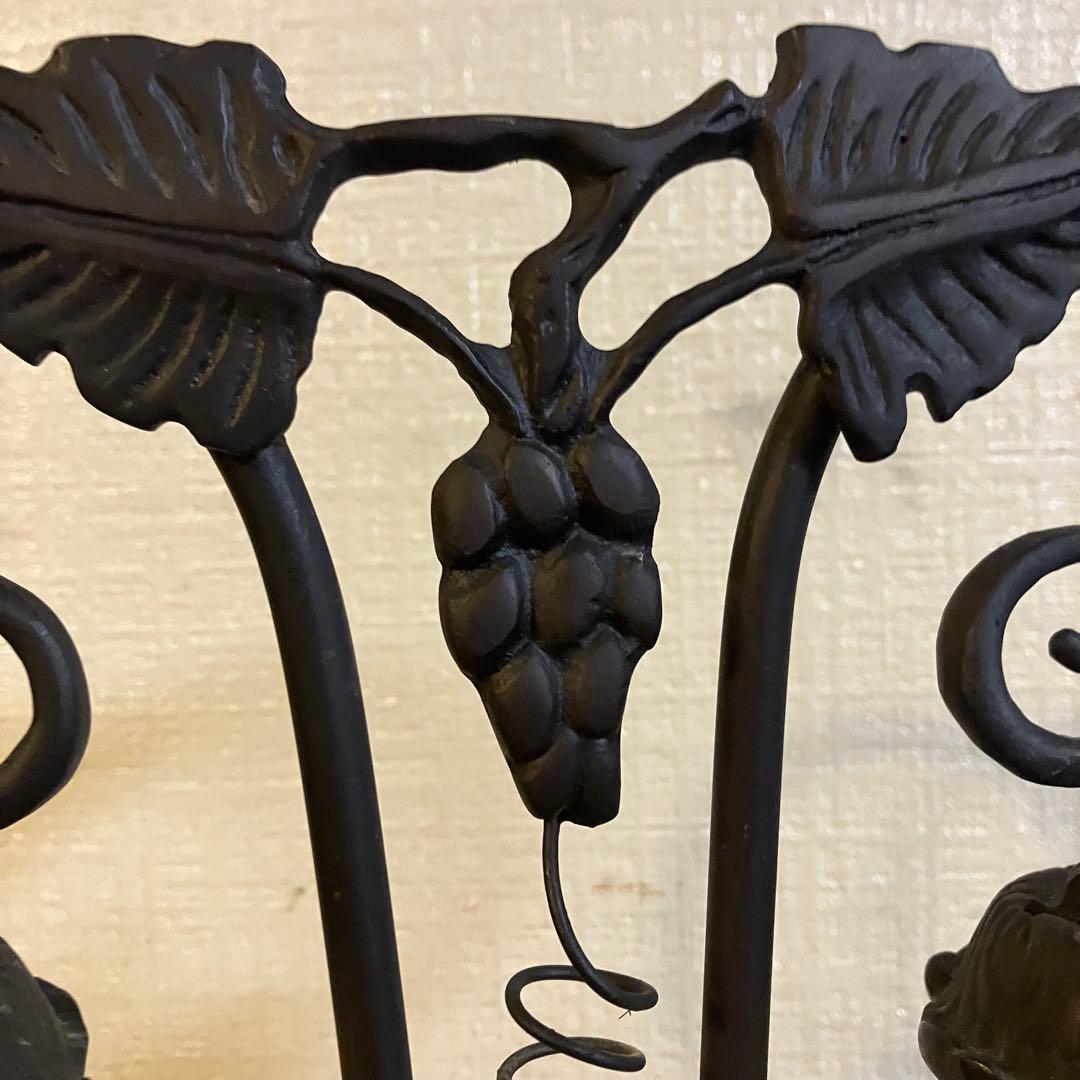 アンティーク マツヤマ工芸 2灯 ライト ブドウ アイアン ランプ