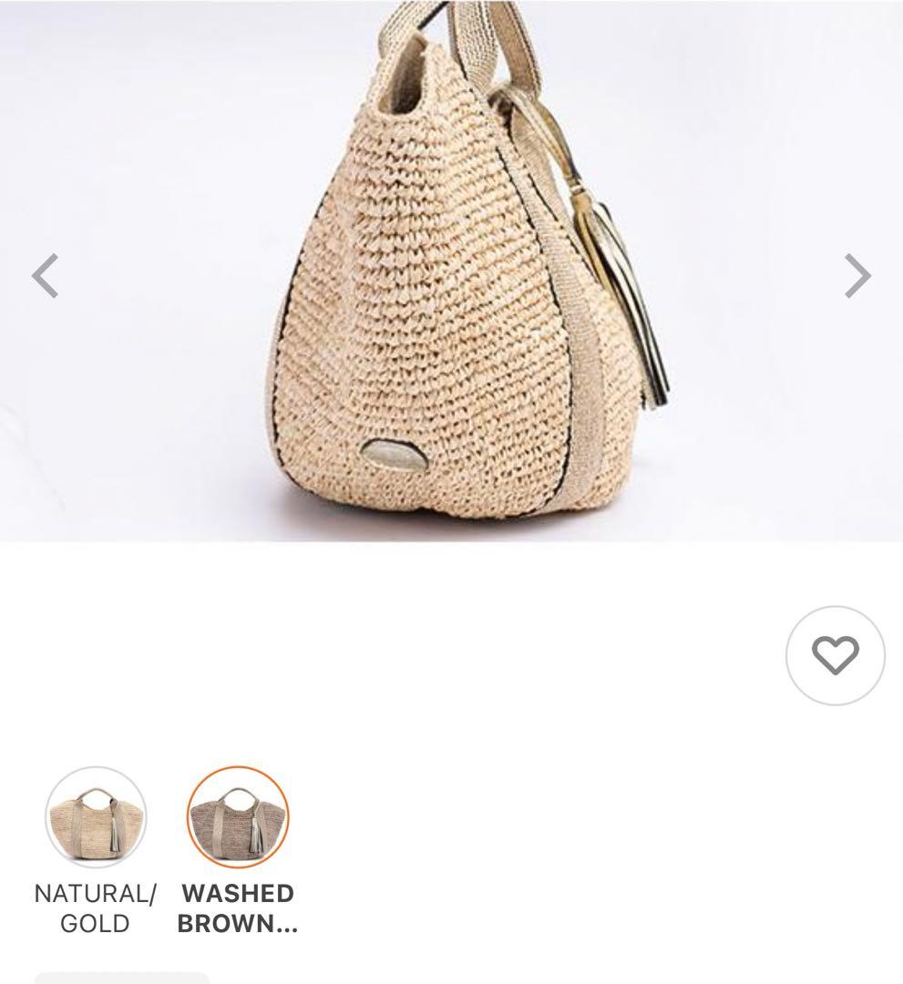 VIORA d'ORO ストロー かごバッグ ベージュ