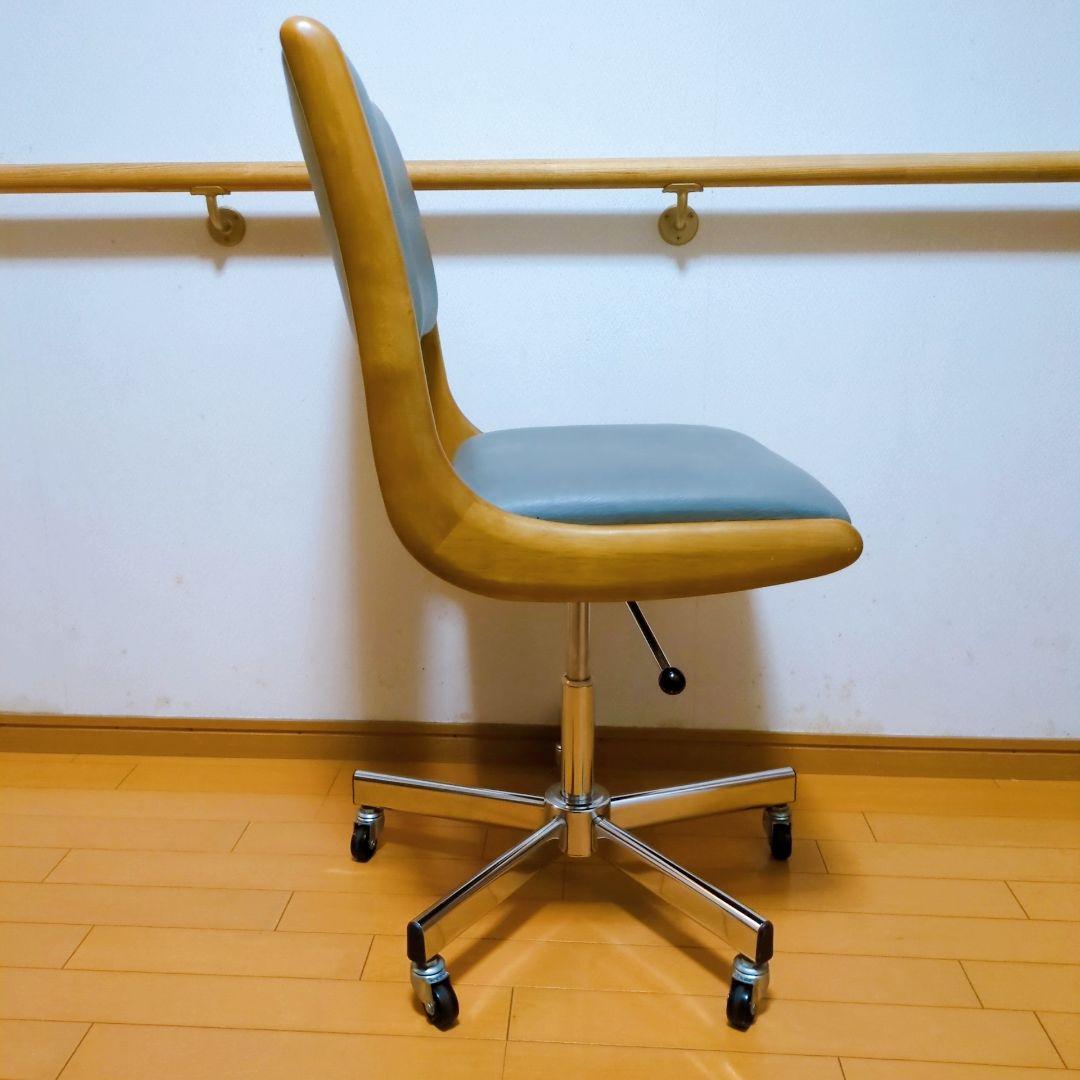 Karimoku カリモク ヴィンテージ 昇降式 デスクチェア キャスター付