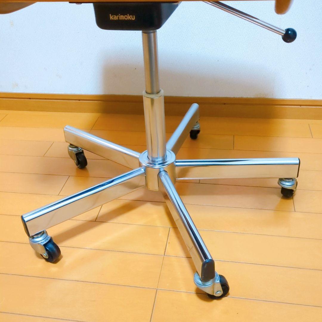 Karimoku カリモク ヴィンテージ 昇降式 デスクチェア キャスター付