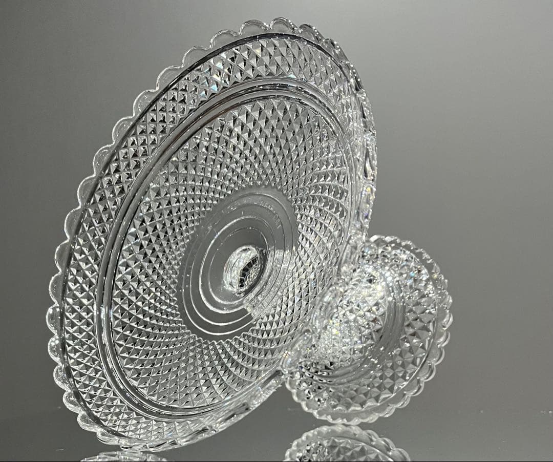 Baccarat バカラ/ 極美品 刻印有 ディアマンビゾー　コンポート