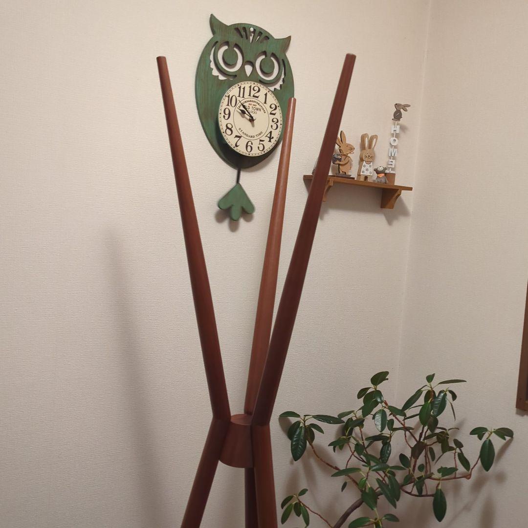 【美品】日進木工 ウォールナット ハンガー　ブラウン