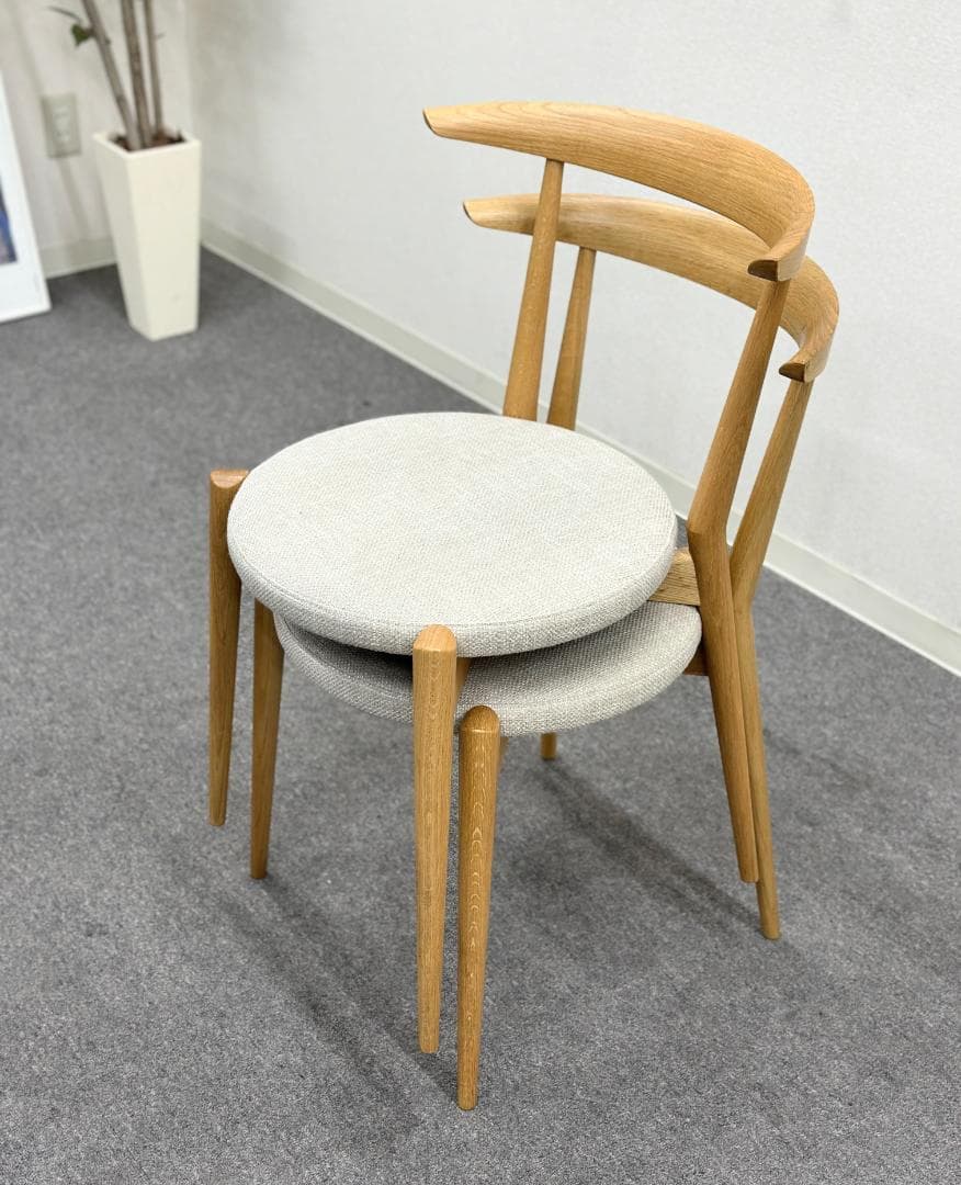 ■日進木工■Forms　ダイニングチェア　2脚セット　飛騨高山　ナチュラル