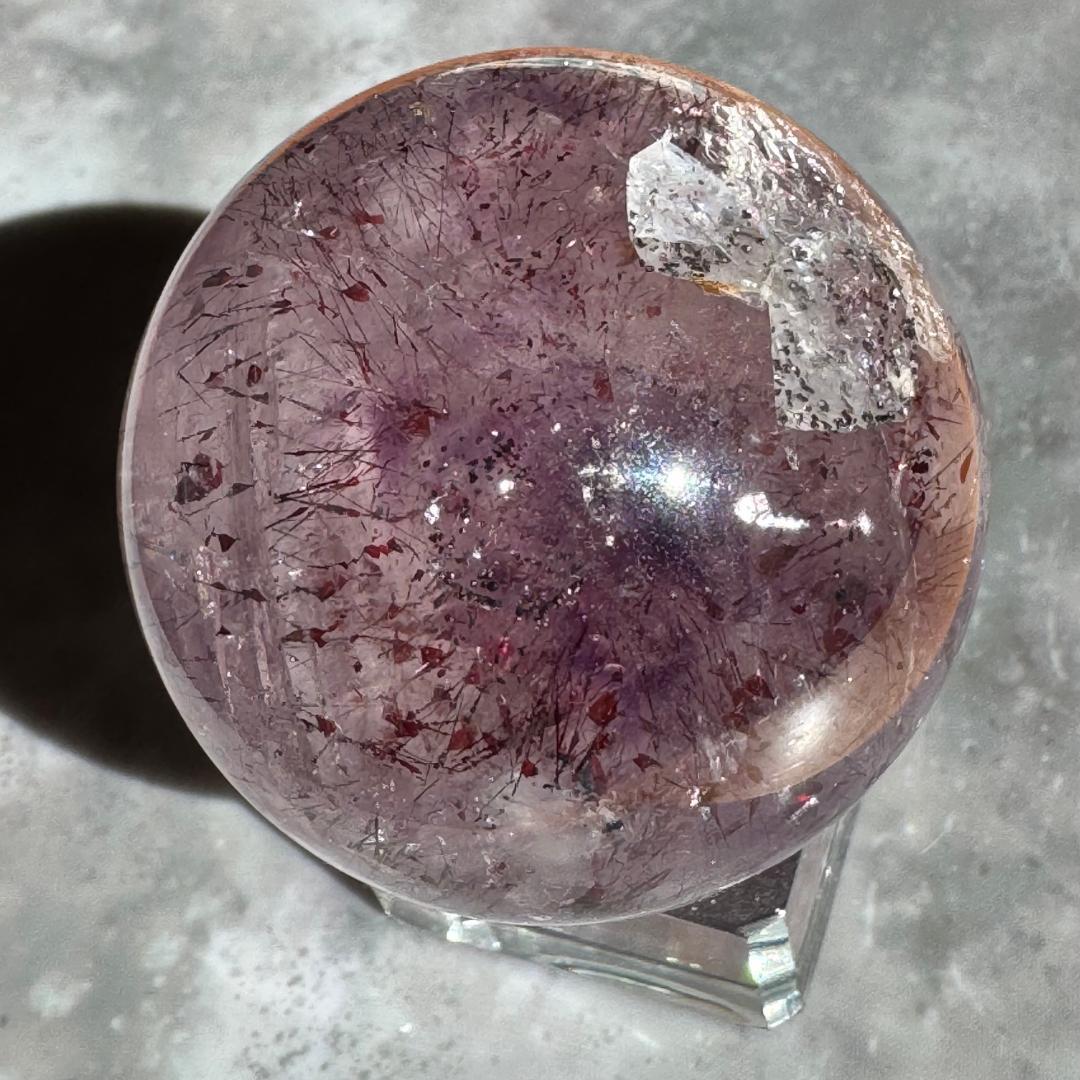 奇跡の水入り丸玉46.5㎜　1点物◇スーパーセブン（セイクリッドセブン）◇