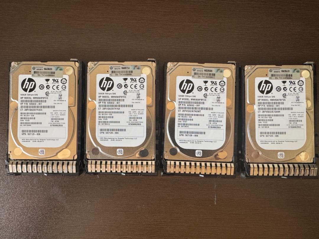 内蔵型ハードディスクドライブ HP MM0500FBFVQ 500GB 7.2K 6G SAS SFF HDD