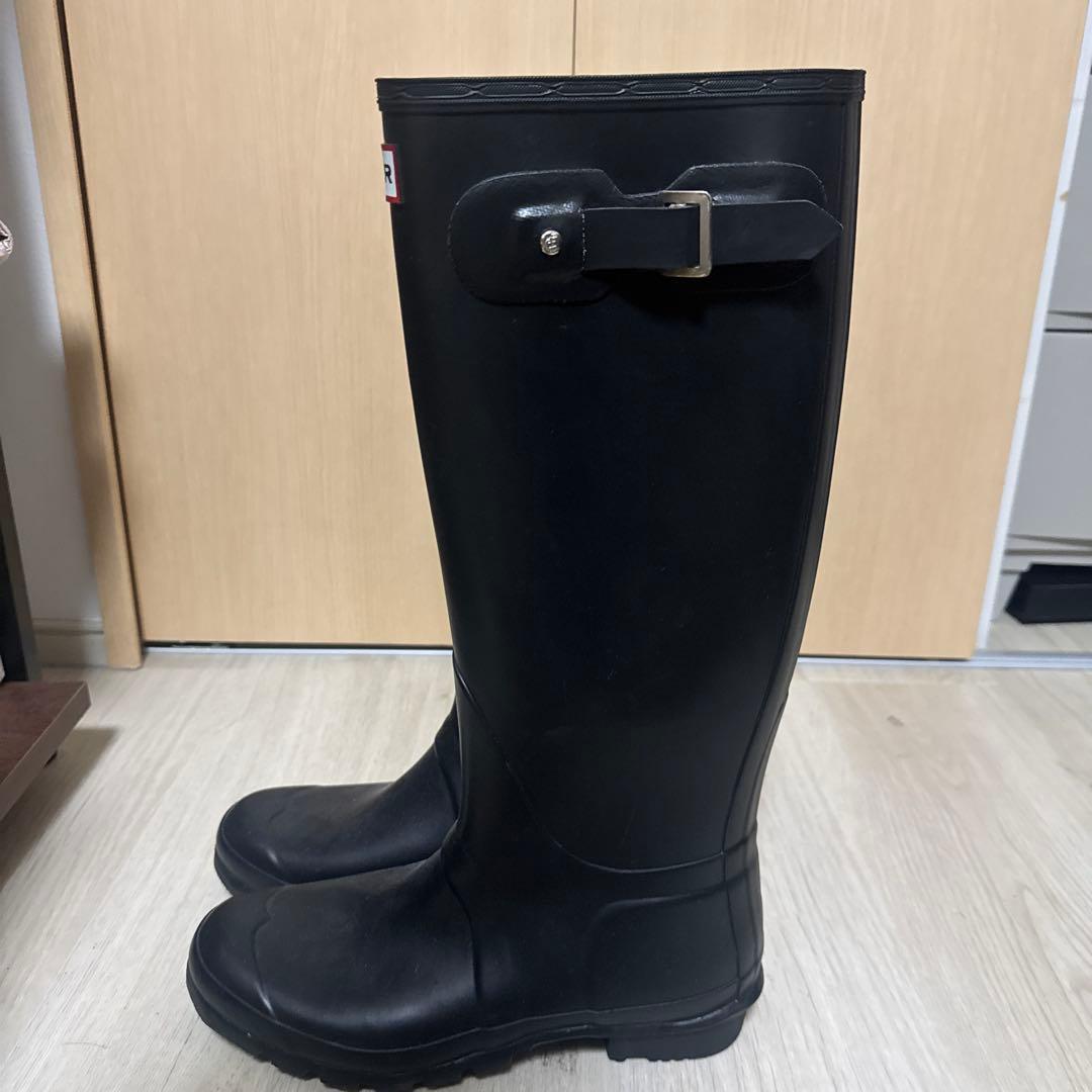 HUNTER ブラック 長靴 バックル付き