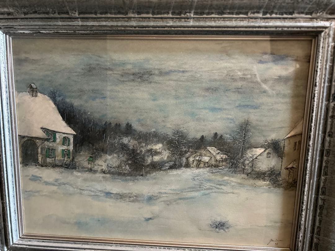 値下げしました❣️水彩画　古美術　ベルナール・ガントナー