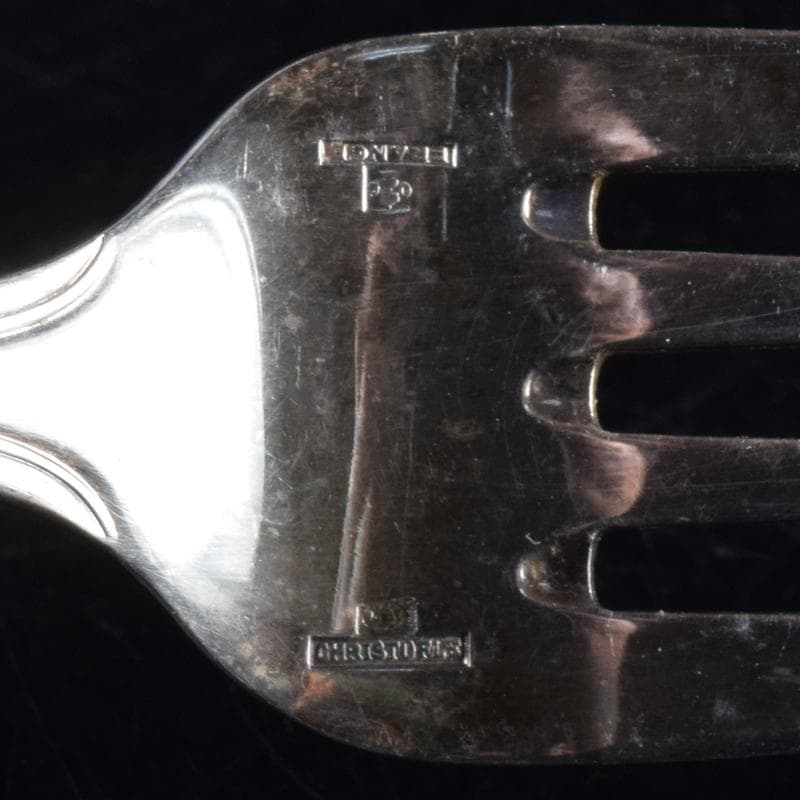 カトラリー　フランス製　クリストフル　フォーク　6点　箱付　V　7015