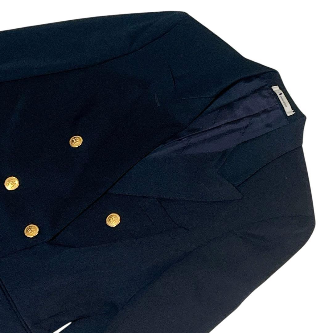 【極美品】アクアスキュータム 紺ブレ 金ボタン ダブルブレスト ジャケット M