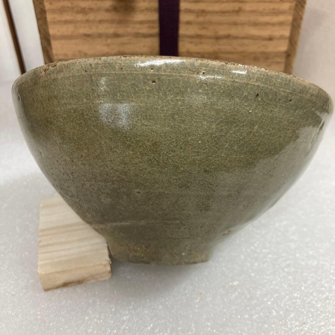 骨董品　茶道具　茶碗　高麗　青磁　堅手茶碗　共箱　N246SJC
