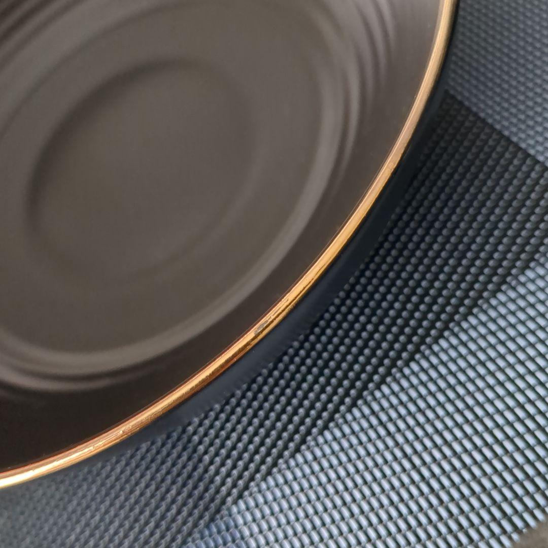 北欧食器　金彩ブラック食器セット　パスタ皿