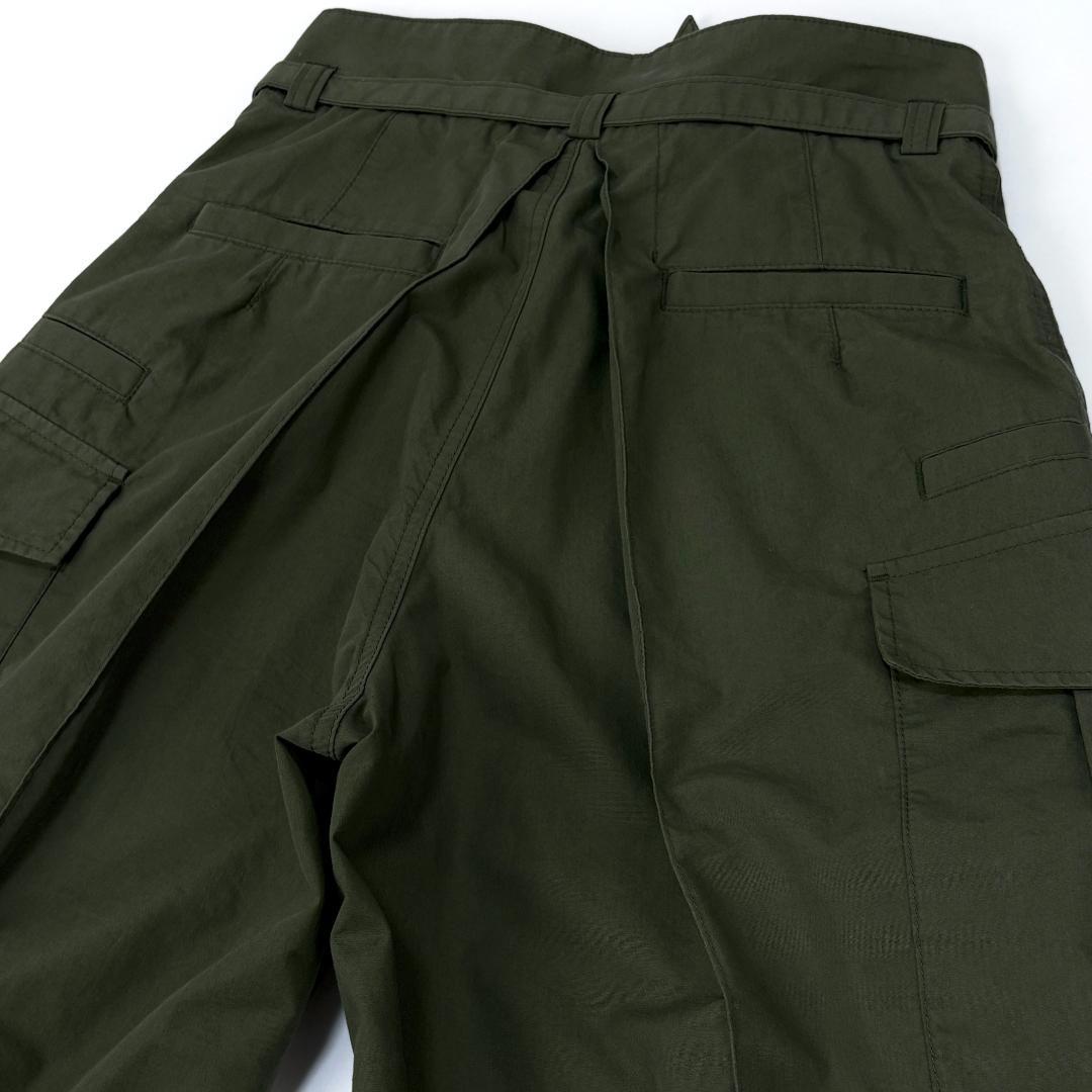 美品 Mame Kurogouchi コットンナイロン タックカーゴトラウザーズ