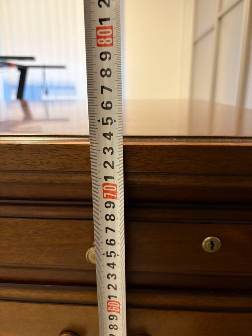 木製大型デスク 引き出し付き