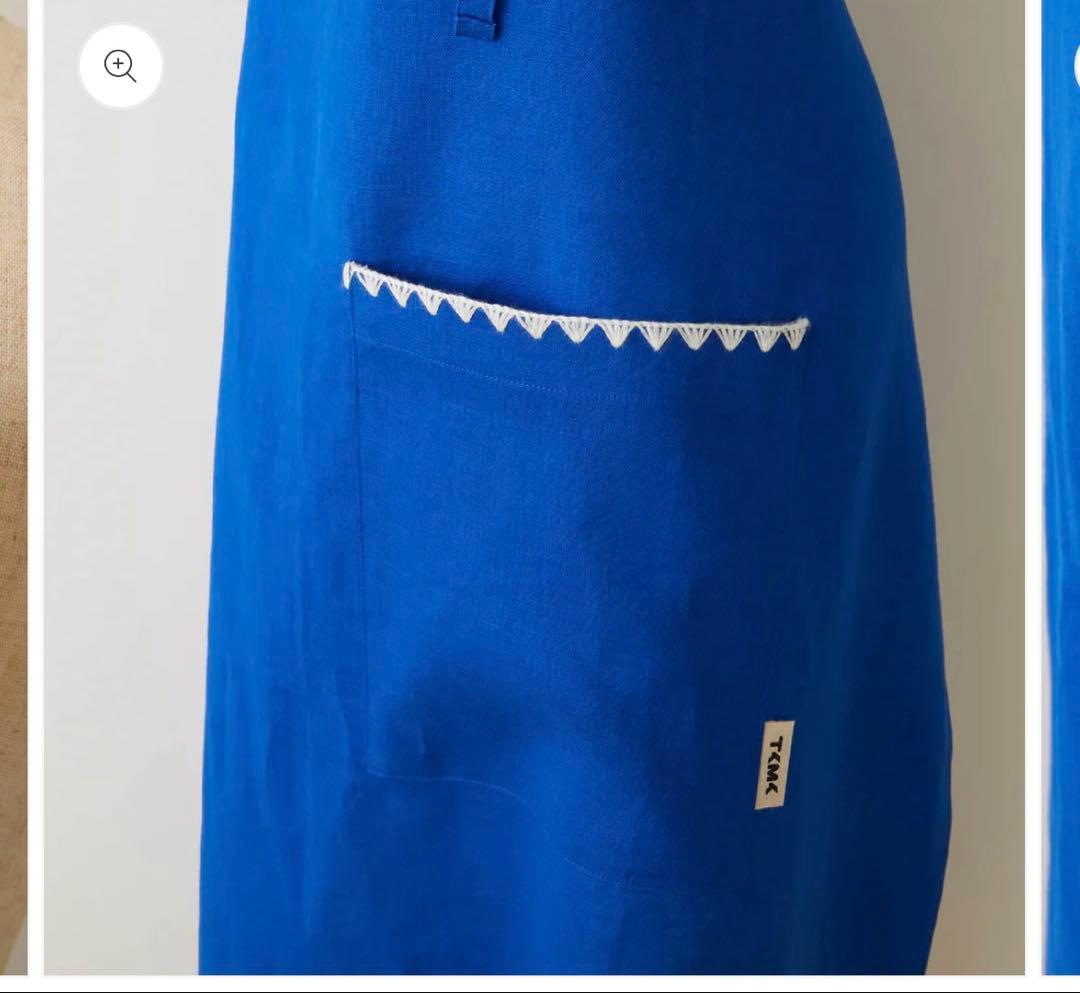 【新品】【新作】⭐️エプロン⭐️タキマキ⭐️TAKIMAKI ブルー　クロス付