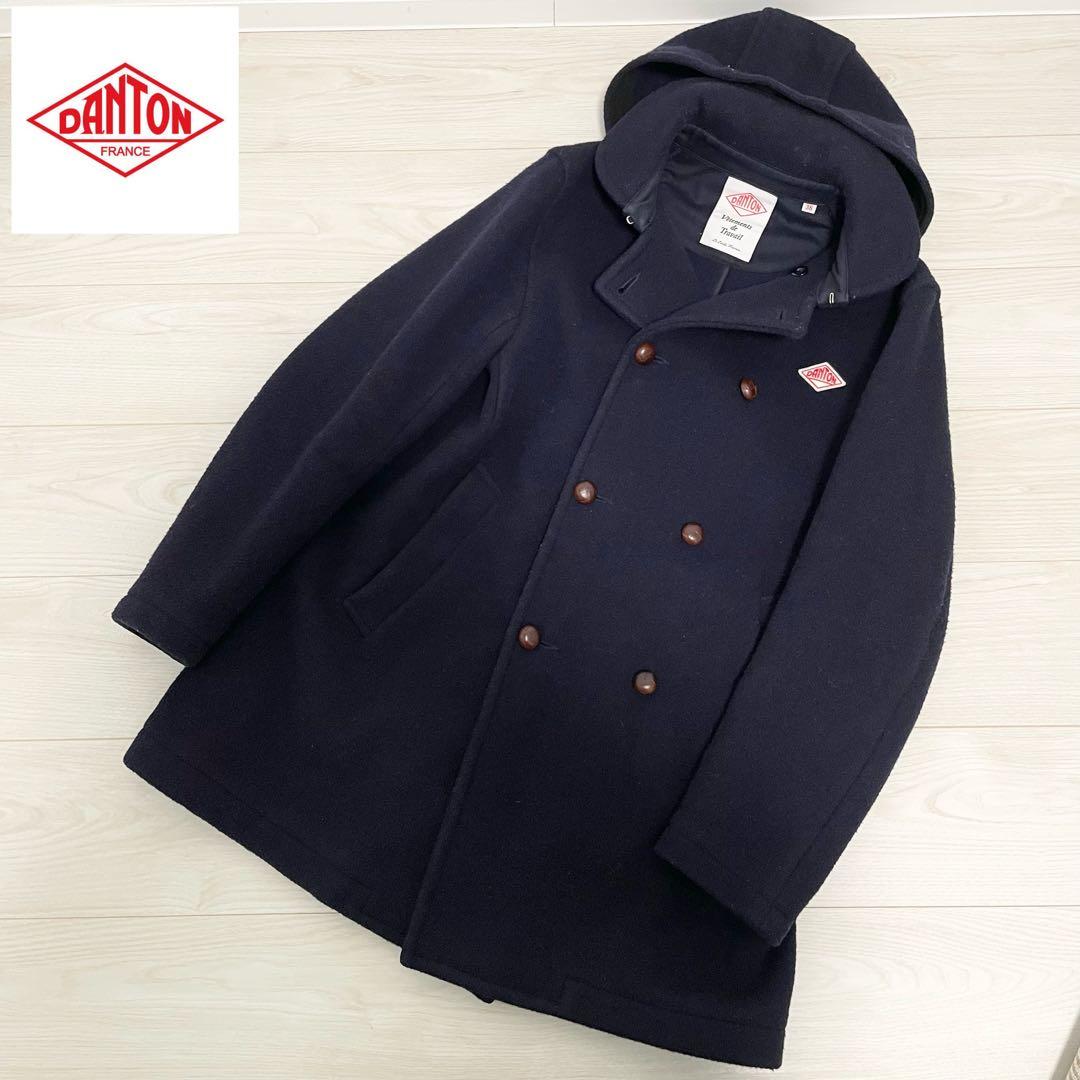 人気✨DANTON ウールモッサ コート　フーディー　38 別注品　くるみ釦