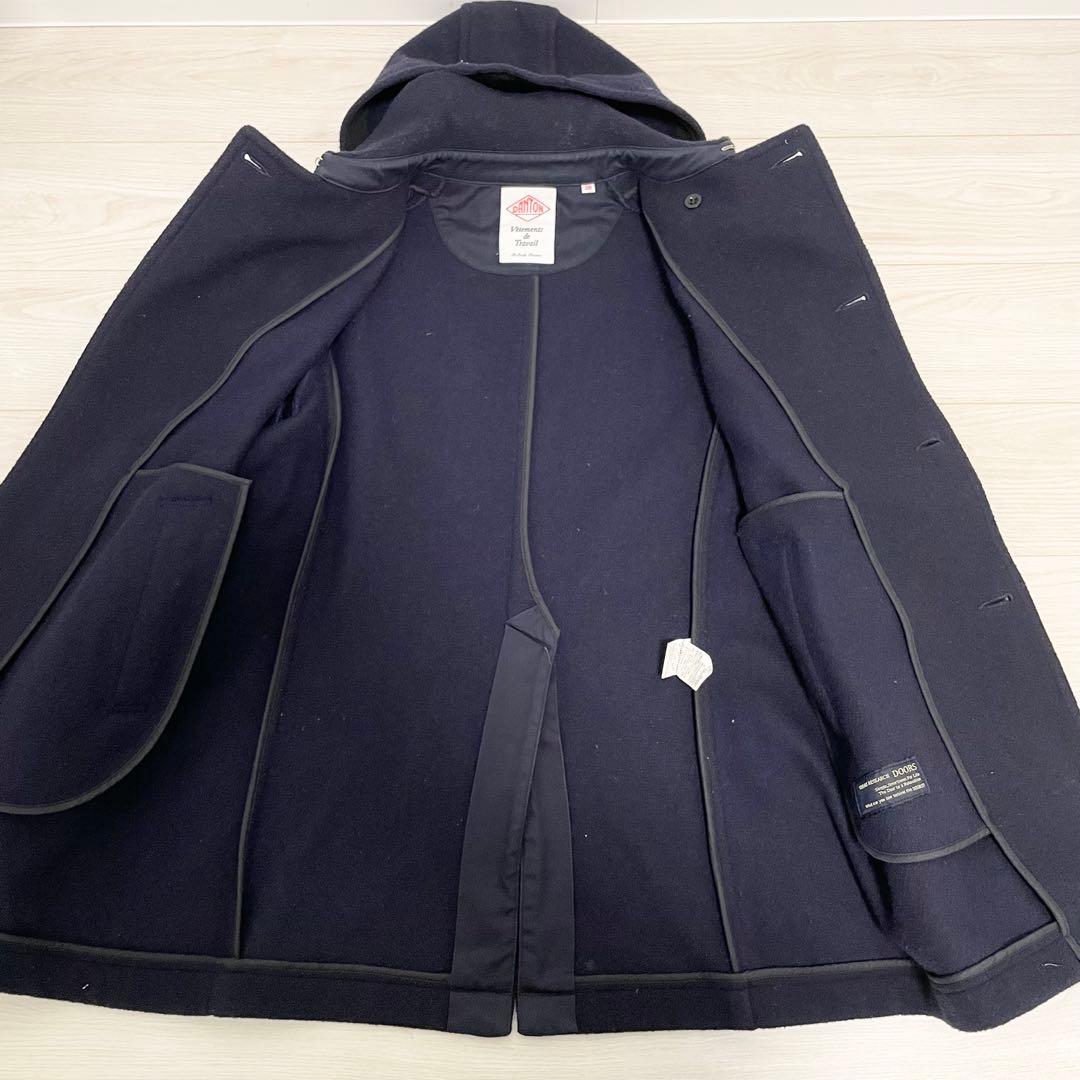 人気✨DANTON ウールモッサ コート　フーディー　38 別注品　くるみ釦