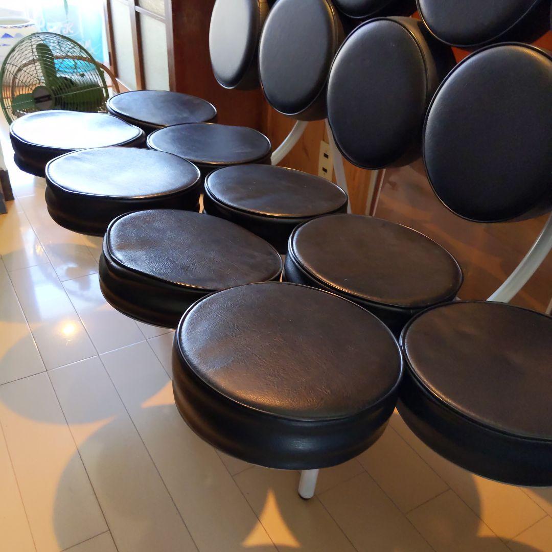 モダンな円形マシュマロソファ　 （引き取り限定　商品）