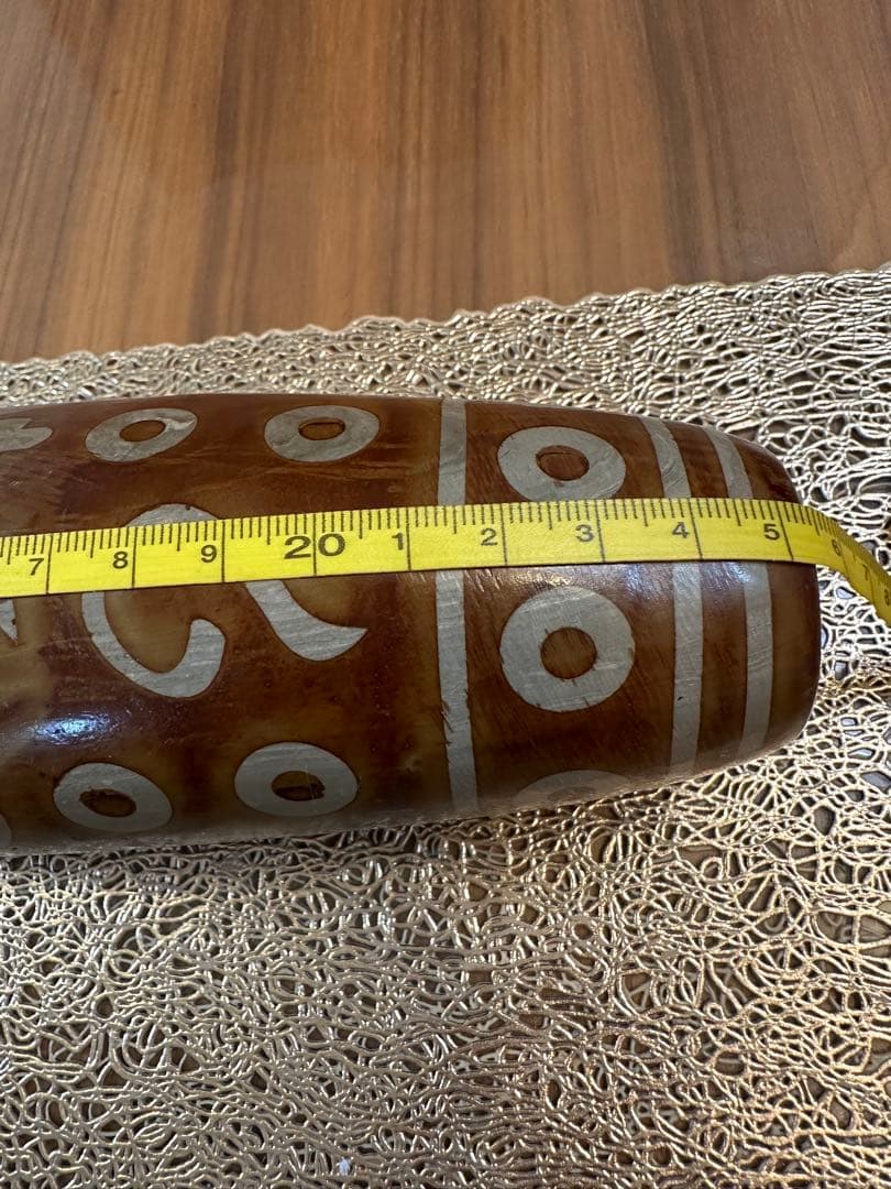 K-672 チベット　希少　大型　特大　寿字天珠　置物　風水　最強パワー