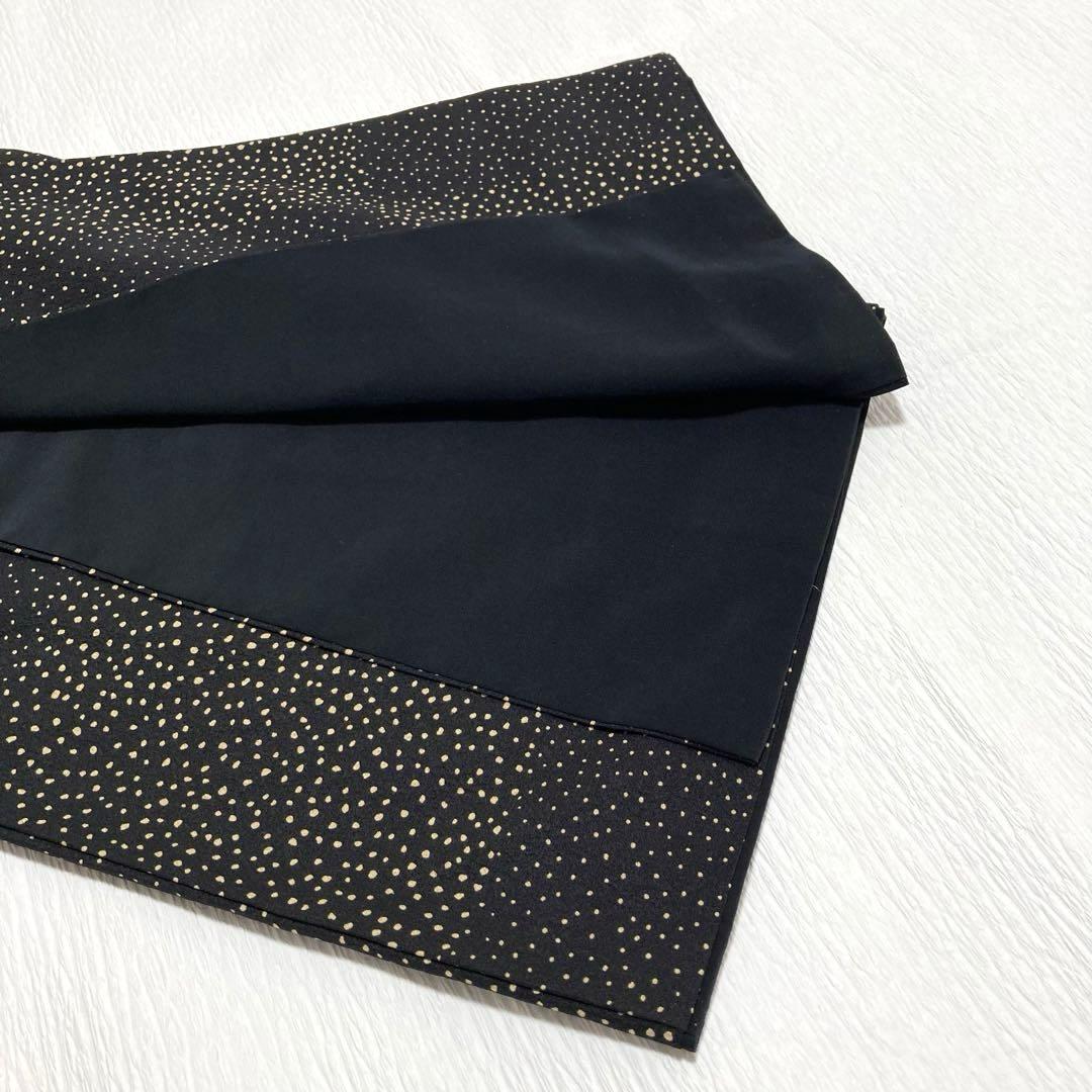 【美品✨】和物語　市田株式会社　洗える着物　小紋　黒色　ドット　水玉　日本製R2