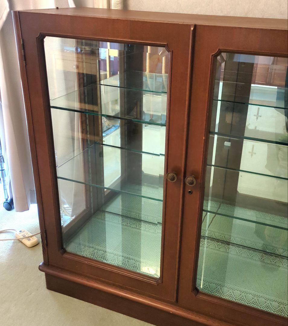 飾り棚 ガラス　ショーケース　ガラスケース　木製キャビネット　キャビネット　飾棚