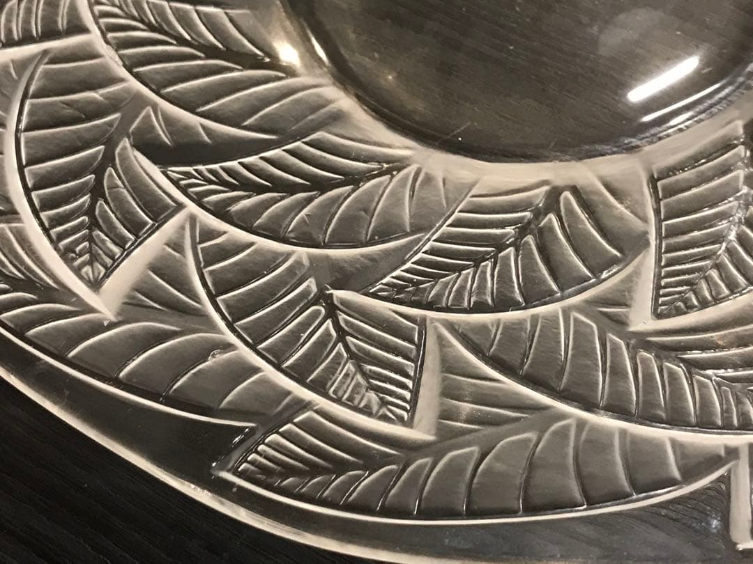 稀少楽しいラリックLaliqueオルモーORMEAUXクリスタルデザートプレート