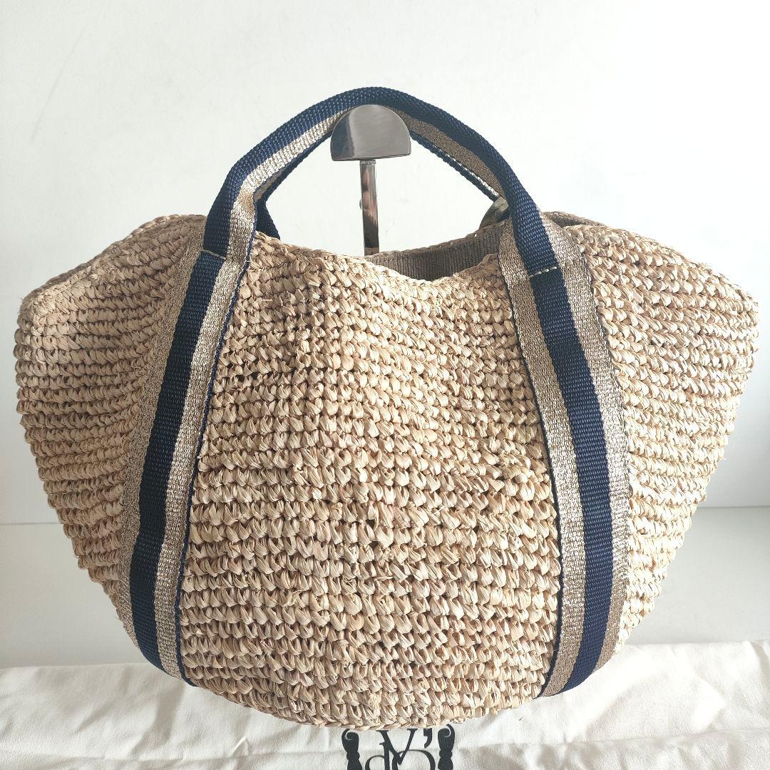 ヴィオラドーロ ラフィア トートバッグ　カゴバッグ　ラフィア