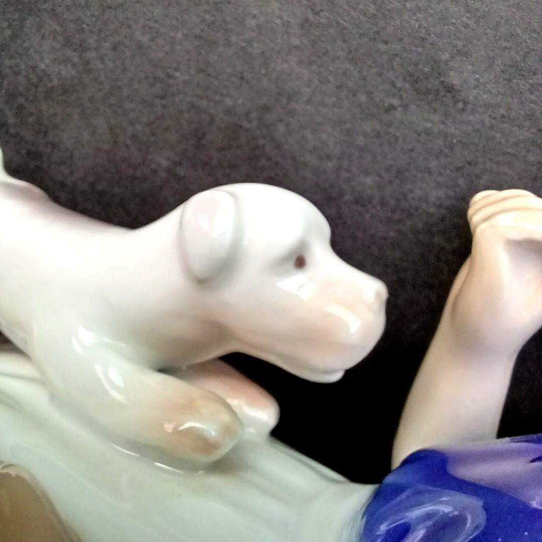 【nknk様】　ロイヤルコペンハーゲン フィギュリン 少女と犬