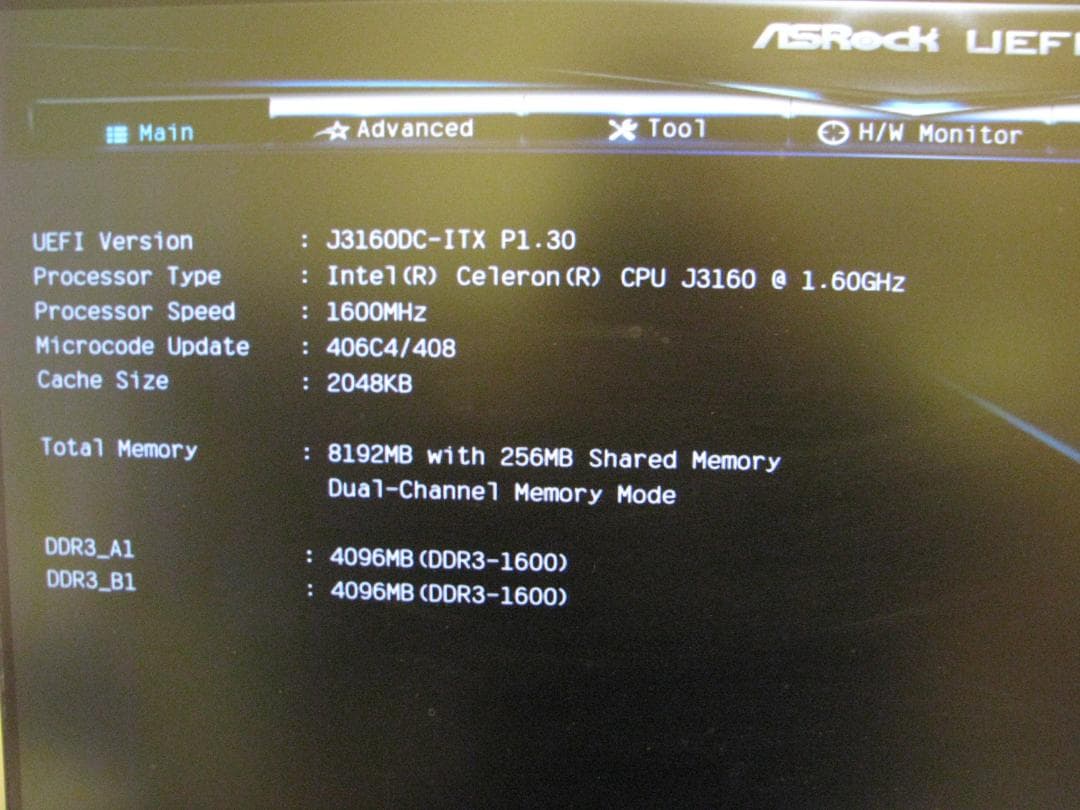 ASRock (アスロック) J3160DC-ITXマザーボード+DDR3メモリ